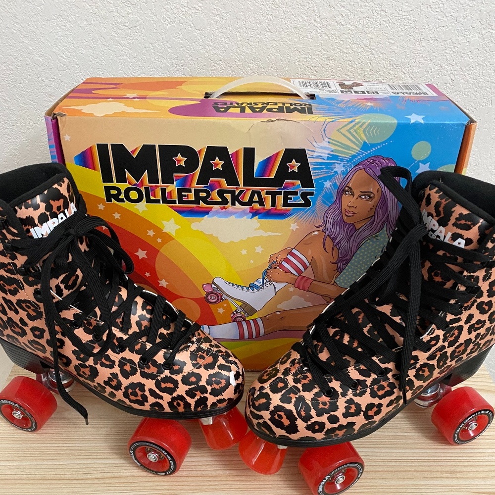 Impala Leopard Roller Skates Size US 10
